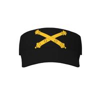 Viseras Insignia De Cañones Cruzados De La Artillería De Campaña del Ejército De Los Estados Unidos Visor Cap Protección UV Gorra De Golf Unisex Gorra De Béisbol para Running Verano Ciclismo