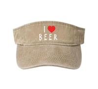 Viseras Me Encanta La Cerveza Visor Cap Ajustable Gorra De Golf Protección UV Gorra De Béisbol para Tenís Running Verano