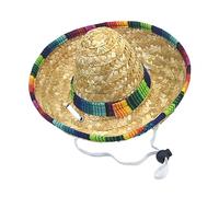 Viseras para mascotas, lindo sombrero de México para perros, suministros de disfraces encantadores carnavales al aire libre, protección solar para perros, protección solar para perros con correa