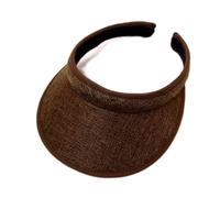 Viseras para Mujer Sombrero Mujer Verano Transpirable Ajustable Visera Deportiva para Running Casual Sun Hat UPF 50+ Viseras para Playa y Vacaciones (Coffee, One Size)