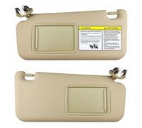 Viseras Parasol para Toyota para RAV4 2006-2013 Panel Visera Frontal Interior Coche con Visera Luz Espejo Maquillaje(Beige Pair)