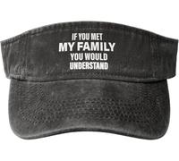 Viseras Si Conocieras A Mi Familia Lo Entenderías Visor Cap Transpirable Gorras Protección UV Gorra De Golf para Running Verano Ciclismo