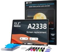 VisGenix Pantalla de repuesto A2338 para MacBook Pro M1 M2 Retina A2338 EMC 3578 EMC 8162 MYD83 MYD92 MYDA2 MYDC2 MNEQ3 MNEP3 MNEJ3 A Full LED LCD Display Assembly 2560x1600 (plateado)