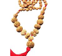 Vishaka Arts 1 a 14 Mukhi Rudraksha Gauri Shankar Ganesha Rudraksh Mala, Siddha Sidh Java Beads certificadas, Rudraksh Mala, cuentas auténticas Mala, 10mm-15mm, Rudraksha, Sin gemas.