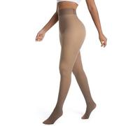 ViShawtek Medias Térmicas Mujer Invierno, Pantis Termicos con Pelo por Dentro, Leotardos Marrón, Fleece Lined Tights, Thermal Tights