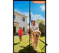 ViShawtek Mosquitera Puerta Magnetica 65x200, Cortina Mosquitera Puerta Exterior, Rede Mosquito Porta MagnéTica, Mosquito Net, Fly Screens For Doors