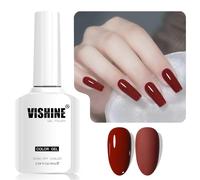 Vishine 16ml Gel Nail Polish Brick Red Color Gel Nail Polish Soak Off LED Gel Polish Nail Art Designs Manicure Salon DIY at Home Gift for Women Shade L361 Brick Ember