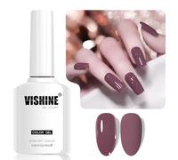 Vishine 16ml Gel Nail Polish Dusty Mauve Color Gel Nail Polish Soak Off LED Gel Polish Nail Art Designs Manicure Salon DIY at Home Gift for Women Shade L390 Dusty Rosewood