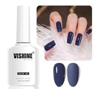 Vishine 16ml Gel Nail Polish Indigo Blue Color Gel Nail Polish Soak Off LED Gel Polish Nail Art Designs Manicure Salon DIY at Home Gift for Women Shade L378 Indigo Twilight