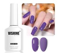 Vishine 16ml Gel Nail Polish Lavender Purple Color Gel Nail Polish Soak Off LED Gel Polish Nail Art Designs Manicure Salon DIY at Home Gift for Women Shade L388 Lavender Purple