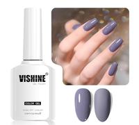 Vishine 16ml Gel Nail Polish Lilac Purple Color Gel Nail Polish Soak Off LED Gel Polish Nail Art Designs Manicure Salon DIY at Home Gift for Women Shade L374 Lilac Haze