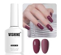 Vishine 16ml Gel Nail Polish Mauve Purple Color Gel Nail Polish Soak Off LED Gel Polish Nail Art Designs Manicure Salon DIY at Home Gift for Women Shade L372 Mauve Mist