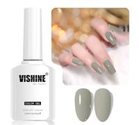 Vishine 16ml Gel Nail Polish Morandi Gray Color Gel Nail Polish Soak Off LED Gel Polish Nail Art Designs Manicure Salon DIY at Home Gift for Women Shade L387 Stone Whisper