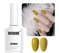 Vishine 16ml Gel Nail Polish Mustard Yellow Color Gel Nail Polish Soak Off LED Gel Polish Nail Art Designs Manicure Salon DIY at Home Gift for Women Shade L362 Golden Mustard