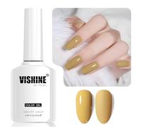 Vishine 16ml Gel Nail Polish Pale Butter Yellow Color Gel Nail Polish Soak Off LED Gel Polish Nail Art Designs Manicure Salon DIY at Home Gift for Women Shade L366 Buttercream Dream