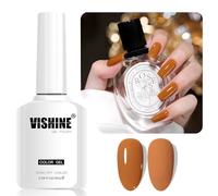 Vishine 16ml Gel Nail Polish Pumpkin Orange Color Gel Nail Polish Soak Off LED Gel Polish Nail Art Designs Manicure Salon DIY at Home Gift for Women Shade L380 Pumpkin Harvest