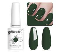 Vishine 8ML Gel Nail Polish 1Pcs Dark GrassGreen Color Gel Polish Long-Lasting Nails Gel Soak Off Fall Gel Nail Polish Nail Art Manicure Salon at Home, L026