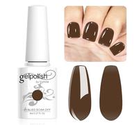 Vishine 8ml Gel Nail Polish Jelly Dark Brown Gel Polish Sheer Neutral Color Jelly Gel Nail Polish Natural Translucent Soak Off UV Gel Nail Art Manicure L179