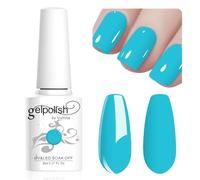 Vishine 8ml Pastel Gel Nail Polish Macaroon Blue Gel Polish Soft Bright Colors Long-Lasting Soak Off Nail Art Manicure Salon at Home, L216