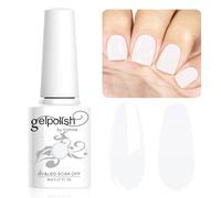 Vishine 8ml Sheer Milky White Gel Polish Neutral Translucent Gel Nail Polish UV Jelly Natural French Gel Nail Color for Nail Art DIY Manicureat Home Salon for Women L091