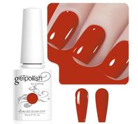 Vishine Esmalte de uñas de gel naranja quemado, 8 ml, brillo UV para manicura francesa DIY L262