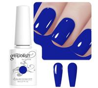 Vishine Esmalte de Uñas en Gel Azul Zafiro, 8ml - Alta Brillantez, Secado UV, Manicura Francesa, Salón DIY L248