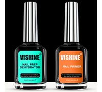 Vishine Esmalte de uñas en gel de 16 ml, libre de ácidos, preparación de uñas natural, deshidratado y base de unión superior, base adhesiva para polvo acrílico