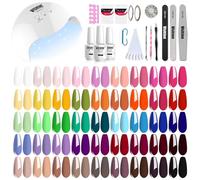 Vishine Gel Nail Polish Kit with UV LED Light - 45 Colors All Seasons Popular Gel Polish Set with Base and Matte/Glossy Top Coat Nail Art Manicure Starter Essential Tools Salon Home Gifts for Women