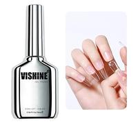 Vishine Gel Polish 3 en 1 Nail Glue Base Gel and Slip Solution for Acrylic Nails, 16ml Super Strong Brush On Nail Glue Gel for False Nails and Gel Nail Polish, UV/LED Lamp Required
