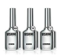 Vishine Juego de 3 capas gel floreciente, acabado brillante, efecto mármol, larga duración, secado UV/LED, diseño de arte de uñas