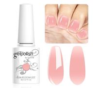 Vishine Neutral Gel Nail Polish 8ml Sheer Crystal Pink Color Jelly, Natural Translucent Soak Off U V LED Nail Lamp Translucent Nail Art Gel L098