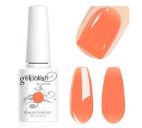 Vishine Neutral Gel Nail Polish 8ml Sheer Orange Color Jelly, Natural Translucent Soak Off U V LED Nail Lamp Translucent Nail Art Gel L122