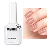 Vishine Rubber Base 5 en 1 Rubber Builder Dark Nude, 16 ml, Esmalte de uñas semipermanente UV LED Gel Polish Fortalecimiento y Reparación de Manicura Nail Art #066
