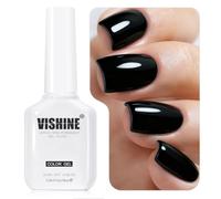 Vishine Vernis Gel Semi-Permanent 16ml - Esmalte de uñas en gel UV/LED de 16ml, Soak Off, para manicura de salón y DIY, Midnight Noir L450
