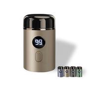 Vishopee Shaver, Vishopee Mini Portable Electric Shaver, 2025 New Mini Portable Electric Shaver, Pocket Size Washable Electric Razor for Men (Gold)