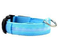 Visibilidad para Perros y Collar LED de Seguridad. USB Recargable, no Necesita baterías. Su Perro será más Visible y Seguro (Medio DE TAMAÑO Azul)