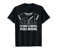 Visible Mending Fija lo Que es un Arte de Costura Roto Camiseta