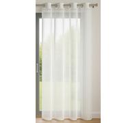 Visillo Liso con 8 Ojales - 140 x 240 cm - Blanco - Brillante y Decorativo - Protege de miradas Exteriores