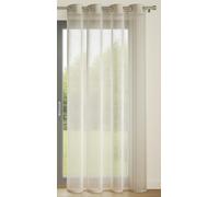 Visillo Liso con 8 Ojales - 140 x 240 cm - Cordel - Brillante y Decorativo - Protege de Las miradas Exteriores