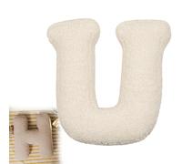 VISIOLEX Cojín de Felpa Alfabeto, cojín de Felpa Alfabeto, cojín Decorativo de sofá Cama con Forma de Letra Inicial, Acogedor cojín Alfabeto (U)