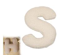 VISIOLEX Cojín de Felpa Alfabeto, cojín de Felpa Alfabeto, cojín Decorativo de sofá Cama con Forma de Letra Inicial, Acogedor cojín Alfabeto (S)
