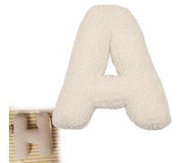 VISIOLEX Cojín de Felpa Alfabeto, cojín Decorativo de sofá Cama con Forma de Letra Inicial (A)