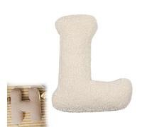 VISIOLEX Cojín de Felpa Alfabeto, cojín Decorativo de sofá Cama con Forma de Letra Inicial (L)