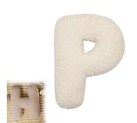 VISIOLEX Cojín de Felpa Alfabeto, cojín Decorativo de sofá Cama con Forma de Letra Inicial (P)