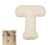 VISIOLEX Cojín de Felpa Alfabeto, cojín Decorativo de sofá Cama con Forma de Letra Inicial (T)
