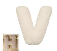 VISIOLEX Cojín de Felpa Alfabeto, cojín Decorativo de sofá Cama con Forma de Letra Inicial (V)