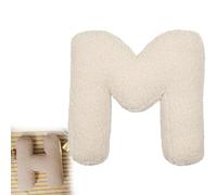 VISIOLEX Cojín de Peluche con Letras, cojín Decorativo para sofá Cama, con Forma de Letra Inicial (M)