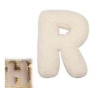 VISIOLEX Cojín de Peluche con Letras, cojín Decorativo para sofá Cama, con Forma de Letra Inicial (R)