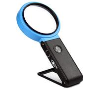 VISION AID Lupa de Manos Libres 30X y 40X Con 21 Luces LED para Monedas, Joyería, Manualidades y Hobby - Con Soporte de Escritorio