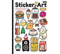 Vision Board Clip Art Book with Sticker Art for Kawaii Snack Lovers. Kawaii Cartoon Stickers in Flat Design Style: Not just a sticker, but a character in action!